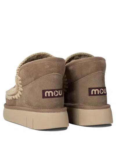 Mou Eskimo Bounce Sneaker Ankle Boots In Grey