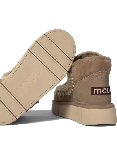 Mou Eskimo Bounce Sneaker Ankle Boots In Grey