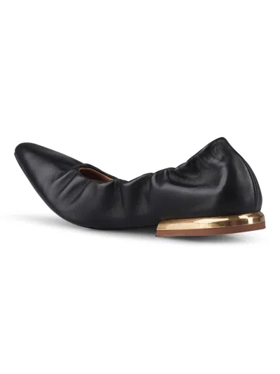 Shop Dries Van Noten Ballerinas With Metallic Heel Shoes In Black