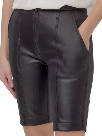 Brognano Leather Shorts In Black