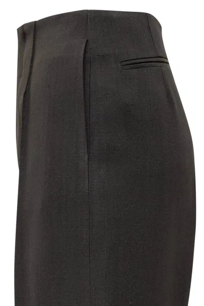 Calcaterra High-waisted Trousers In Black