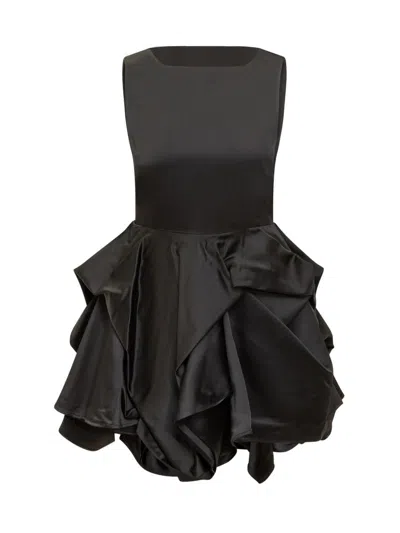 Jw Anderson Peplum Mini Dress In Black