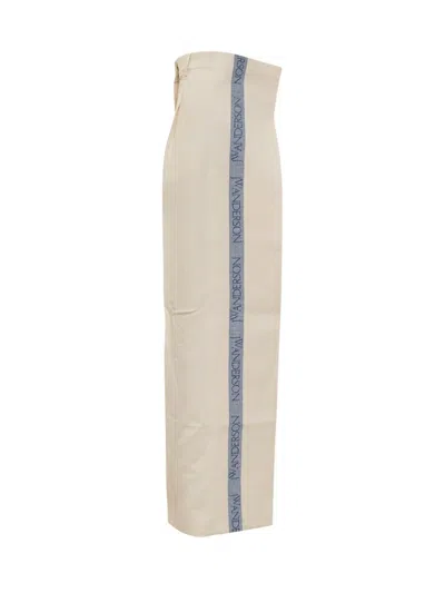 Jw Anderson Side Logo Panel Pants In Beige