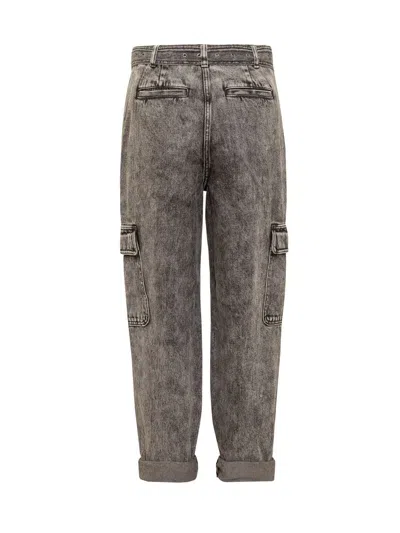Michael Kors Denim Wash Cargo Pants In Brown
