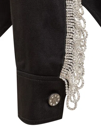 Rotate Birger Christensen Rotate Embellished Buttoned Shirt In Black