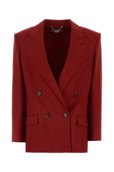 Stella Mccartney Oversize Wool Blazer Flap Pockets In Red