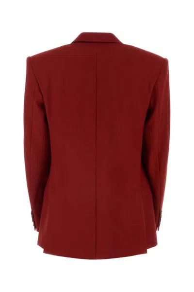 Stella Mccartney Oversize Wool Blazer Flap Pockets In Red