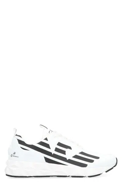 Ea7 Emporio Armani Kombat Fabric Low-top Sneakers In White