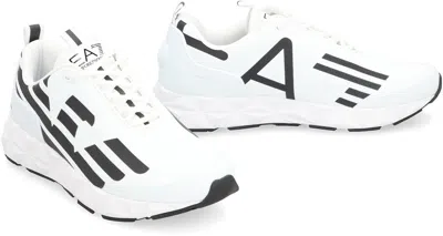 Ea7 Emporio Armani Kombat Fabric Low-top Sneakers In White