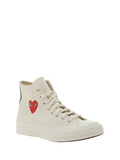 Comme Des Garçons Play X Converse Comme Des Garcons Play X Converse Sneakers In White