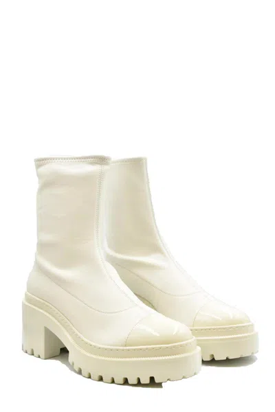 Giuseppe Zanotti Multicolor Leather Ankle Boots With Block Heel In Neutral