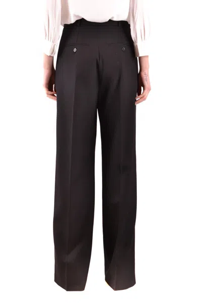 Burberry High-waisted Wide-leg Trousers In Black