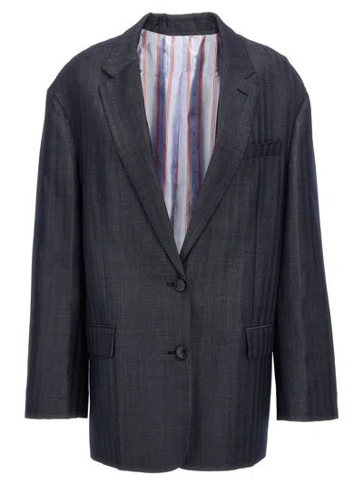 Etro Women's Pegasus Buttoned Over Jacket In Blue