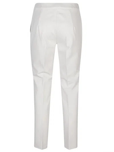 Max Mara Slim Cut Straight Leg Trousers In Brown