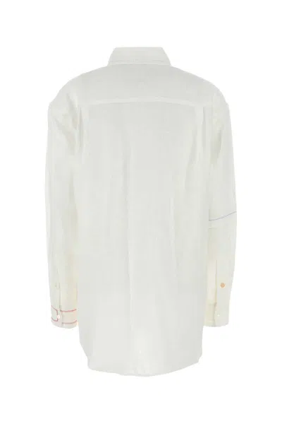 Marni Camicia In Lino Bianco Donna In White