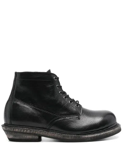 Our Legacy Cortege Boots In Deep Black Leather