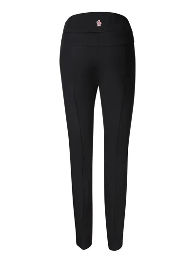 Moncler Black Technical Twill Trousers In Black