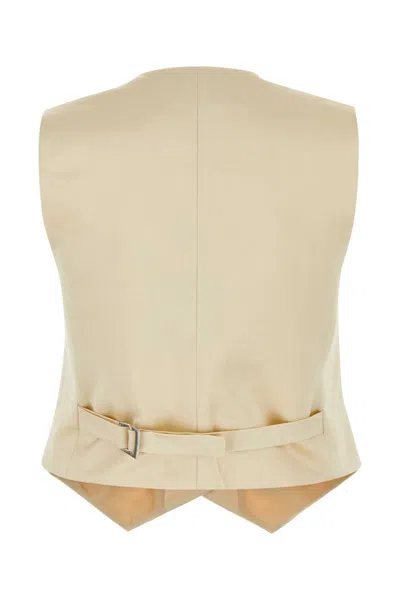 Magda Butrym Cotton Blend Vest With Adjustable Back Strap In Yellow
