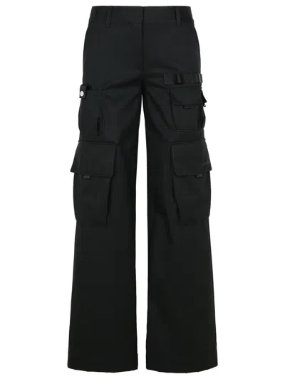 Off-white Toybox Logo-embroidered Cargo Pants In Wool In Black