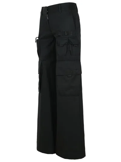 Off-white Toybox Logo-embroidered Cargo Pants In Wool In Black