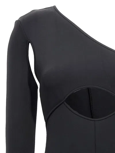 David Koma Scuba Cut Out One-length Bodysuit In Black