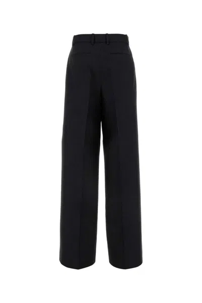 Gucci Women's Wool Blend Trousers In Grey