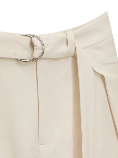 Ami Alexandre Mattiussi Pantalon Large A Pans Tons Neutres Pour Femme In Beige
