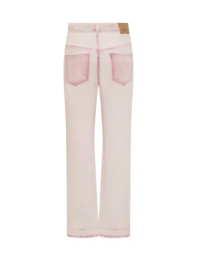 Isabel Marant Oliviani High-rise Cropped Jeans In Pink