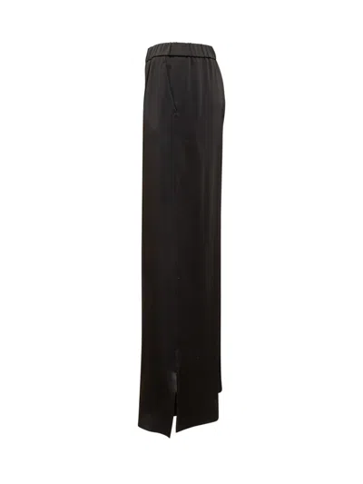 Jil Sander Black Wool Pants In Black