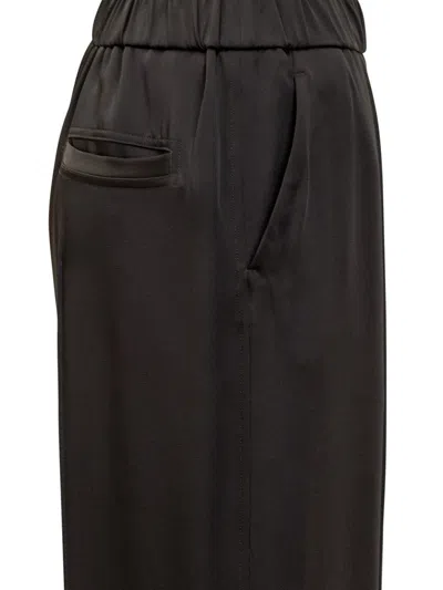 Jil Sander Black Wool Pants In Black