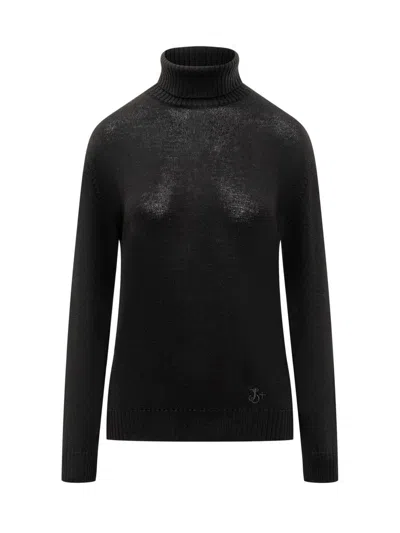 Jil Sander Ls Hn Sweater In Black