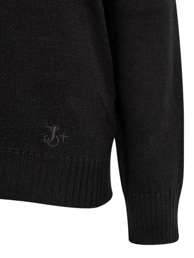 Jil Sander Ls Hn Sweater In Black