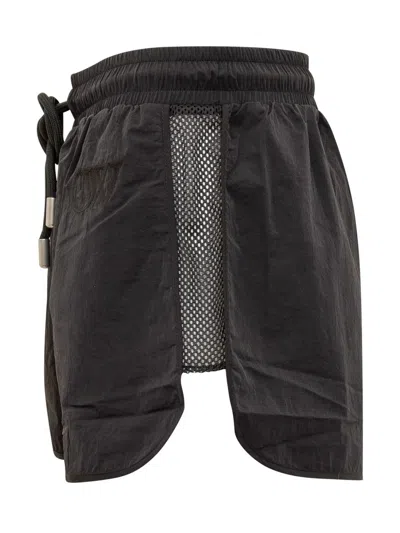 Off-white Crispy Ny Mesh Shorts In Black