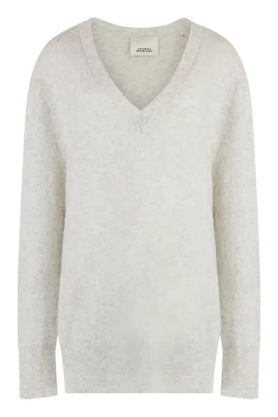 Isabel Marant Larana Cashmere Blend Pullover In Grey