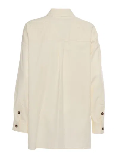 Weekend Max Mara Woman Shirt Ivory Size 10 Cotton In White