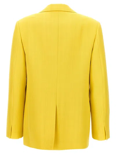 Jil Sander Tailored Blazer With Flap Pockets And Vent In Green