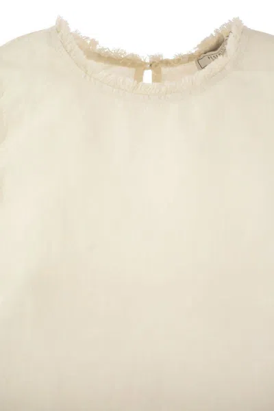 Peserico Sleeveless Linen Top In Sand
