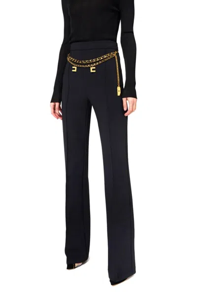 Shop Elisabetta Franchi Trousers In Black