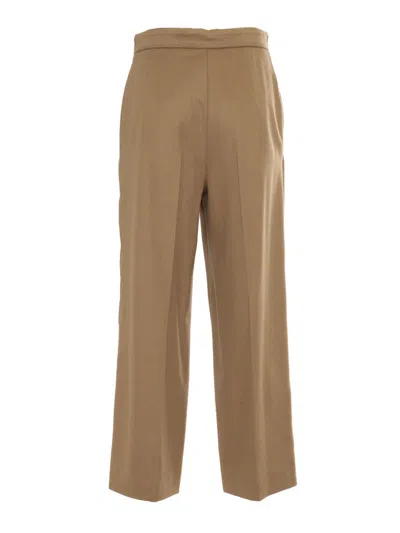 Max Mara Verbano Slim-fit Tailored Pants In Brown