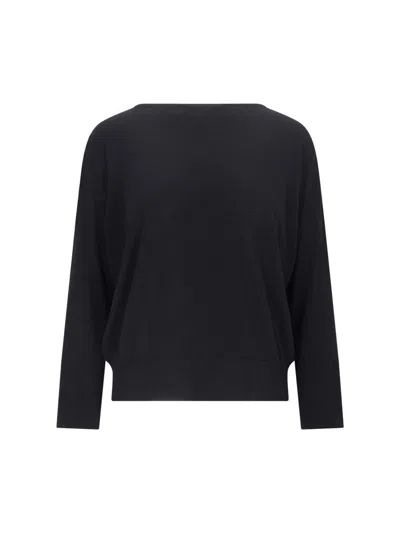 Zanone Black Wool Knitwear In Multi