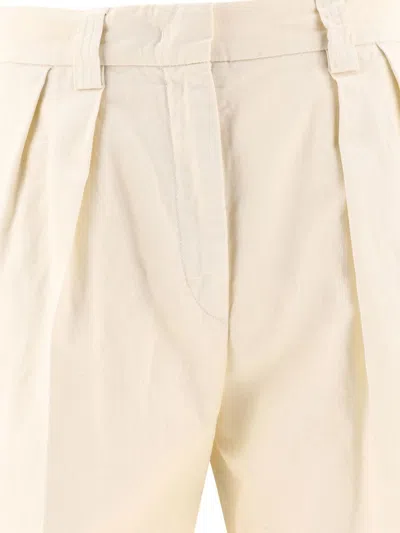 Aspesi Women's Pleated Shorts In Beige