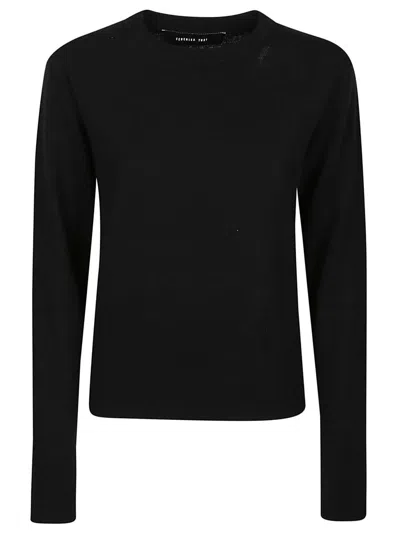 Federica Tosi Wool Crew-neck Sweater In Black