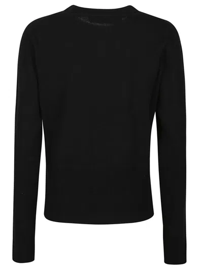 Federica Tosi Wool Crew-neck Sweater In Black