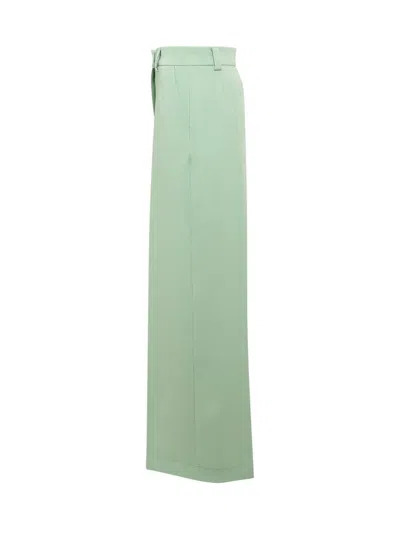 Alessandro Vigilante Front-slit Skirt In Green