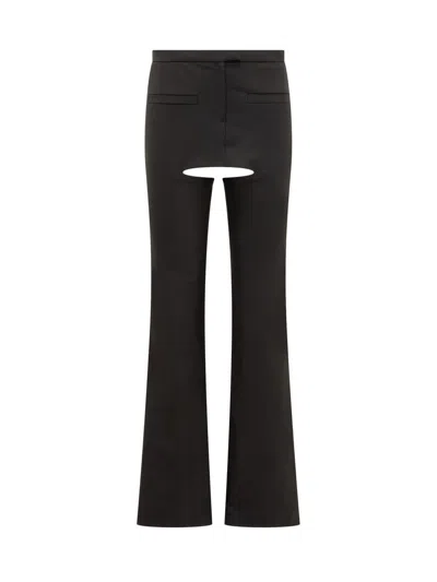 Courrèges Chaps Flared Tailored Trousers In Black