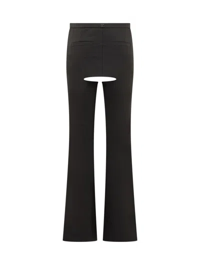 Courrèges Chaps Flared Tailored Trousers In Black
