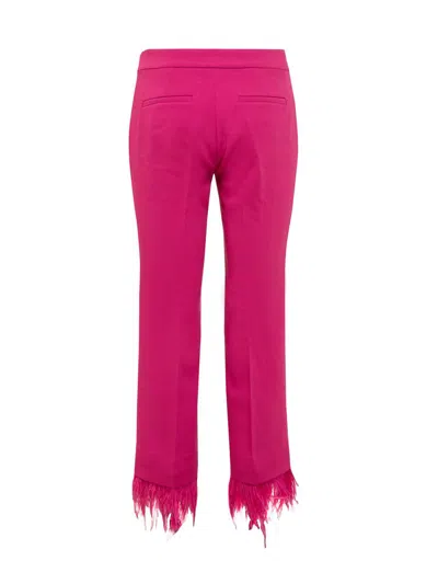Michael Kors Crop Flare Fthr Trouser In Pink