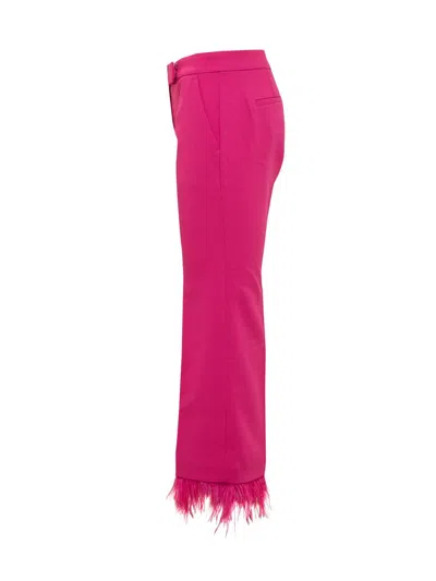 Michael Kors Crop Flare Fthr Trouser In Pink