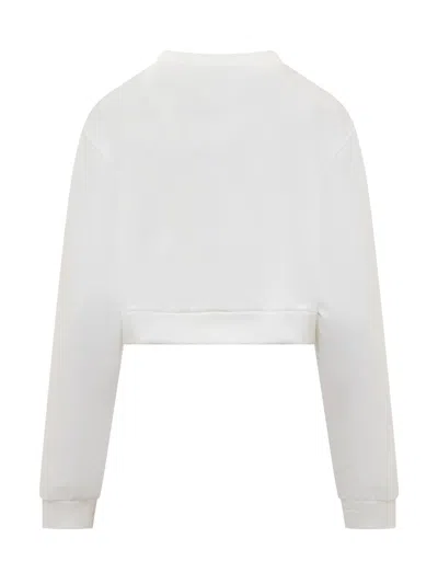 Dolce & Gabbana Logo-embroidered Pullover Sweatshirt In White