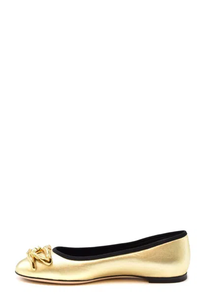 Giuseppe Zanotti Ballet Flats In Gold